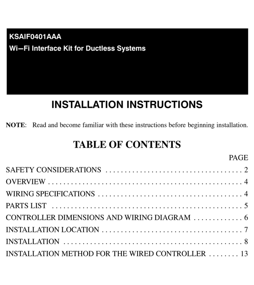 Carrier KSAIF0401AAA User manual Carrier KSAIF0401AAA User manual