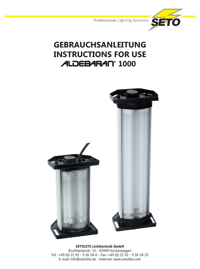 Setolite Aldebaran 1000 Instructions for use