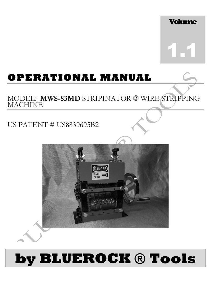 BLUEROCK STRIPINATOR MWS-83MD Operational manual