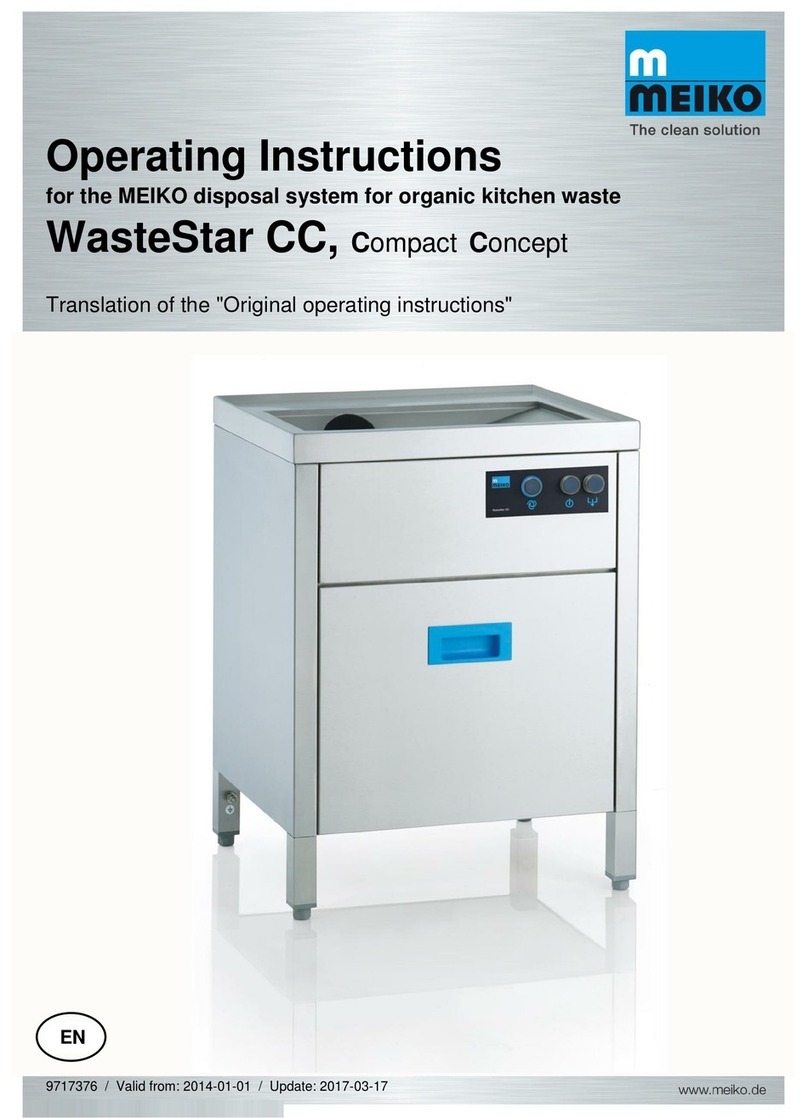 Meiko WasteStar CC User manual