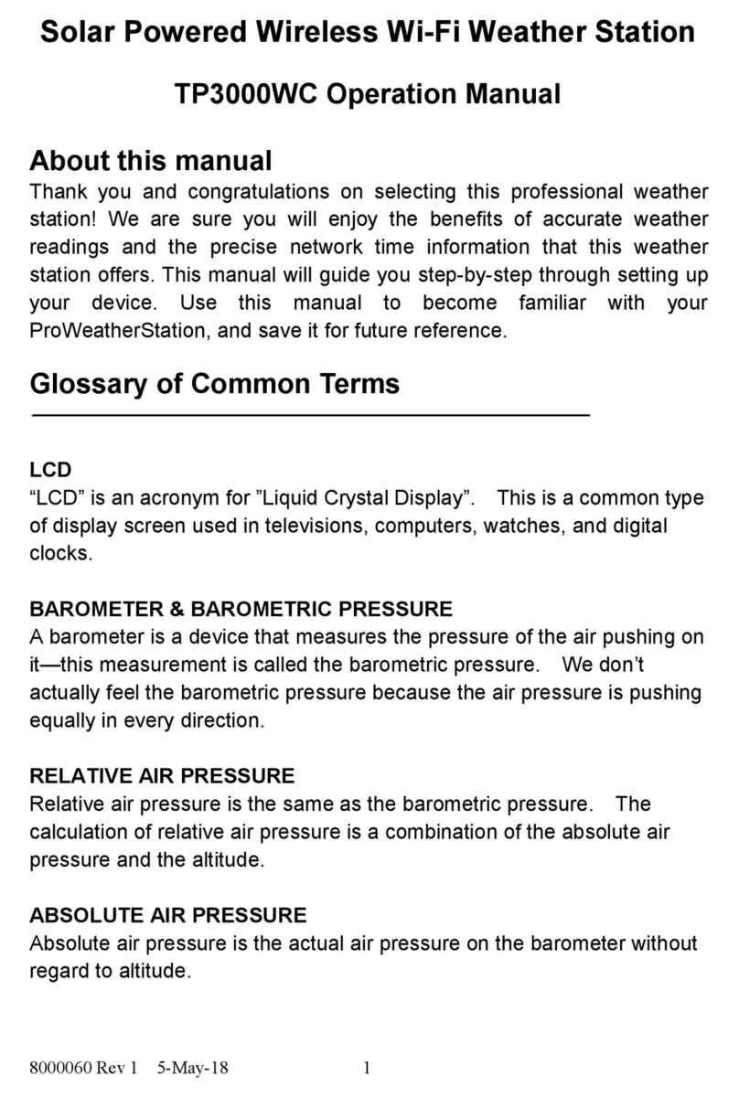 ProWeatherStation TP3000WC Operation manual