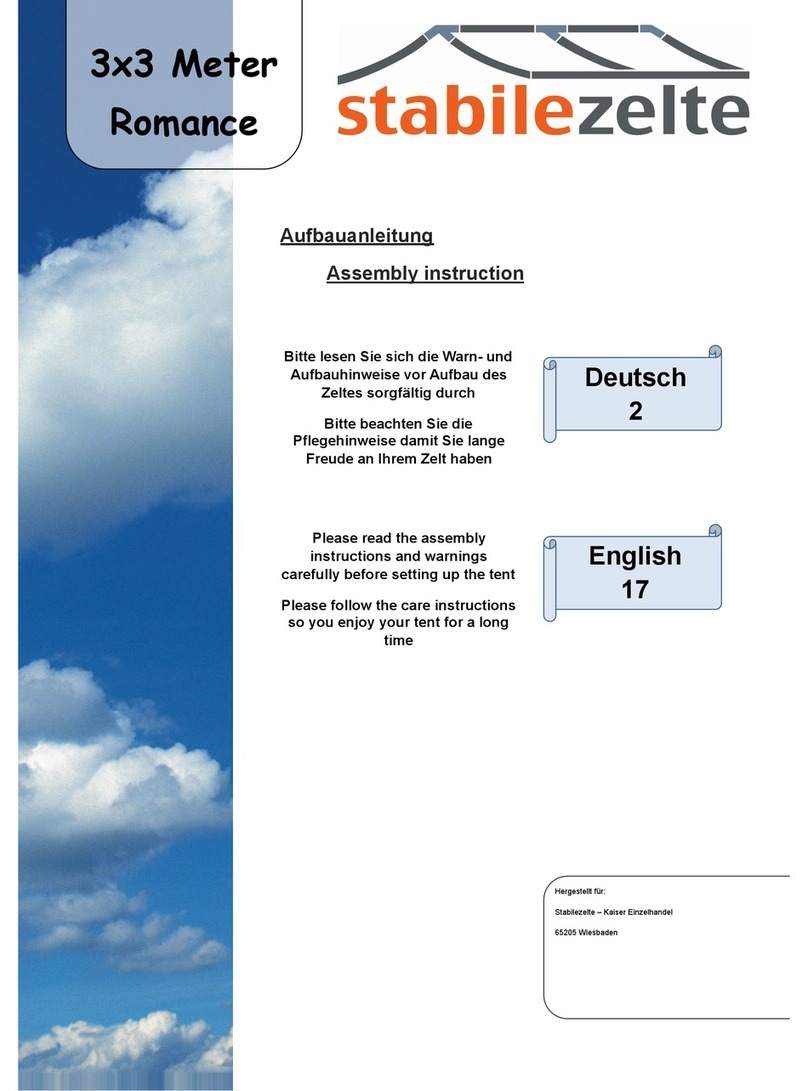 Stabilezelte 3x3 Romance Assembly instruction