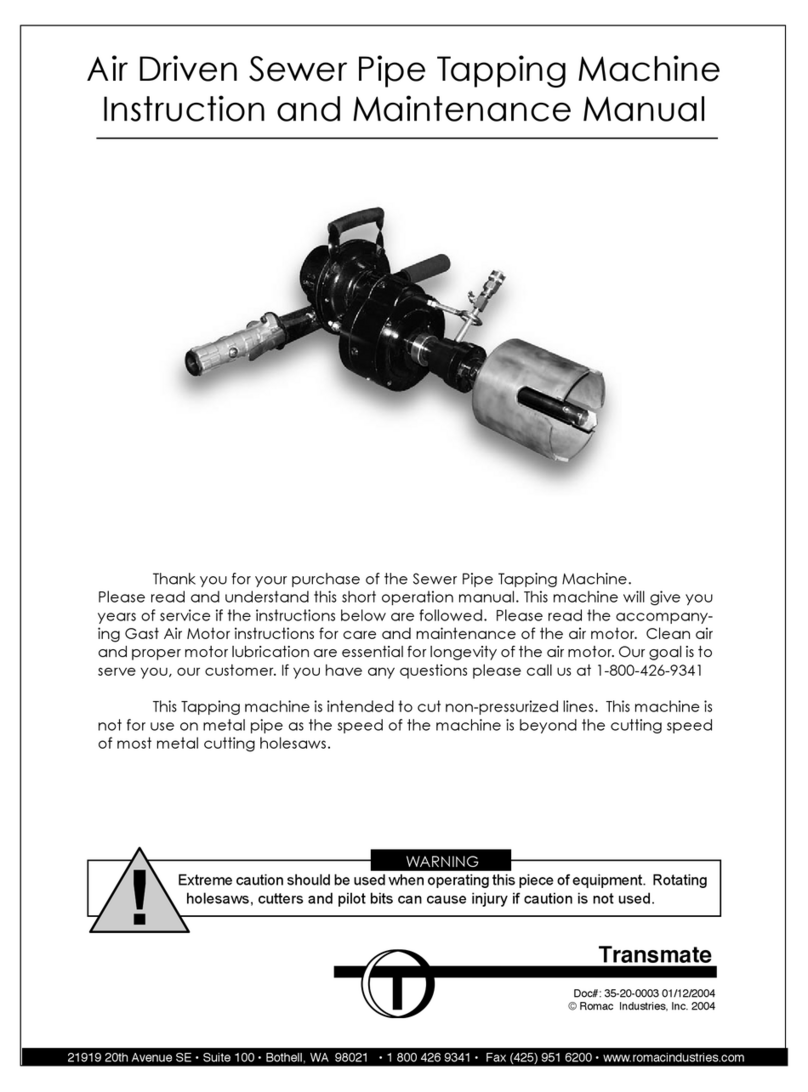 Romac Industries Inc. Sewer Pipe Tapping Machine Instruction and maintenance manual