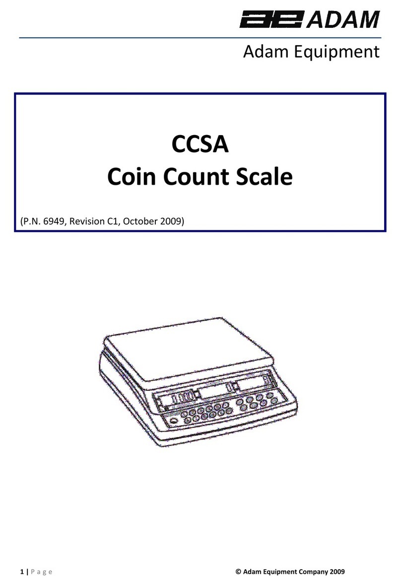 Adam Equipment CCSA series User manual Adam Equipment CCSA series User manual