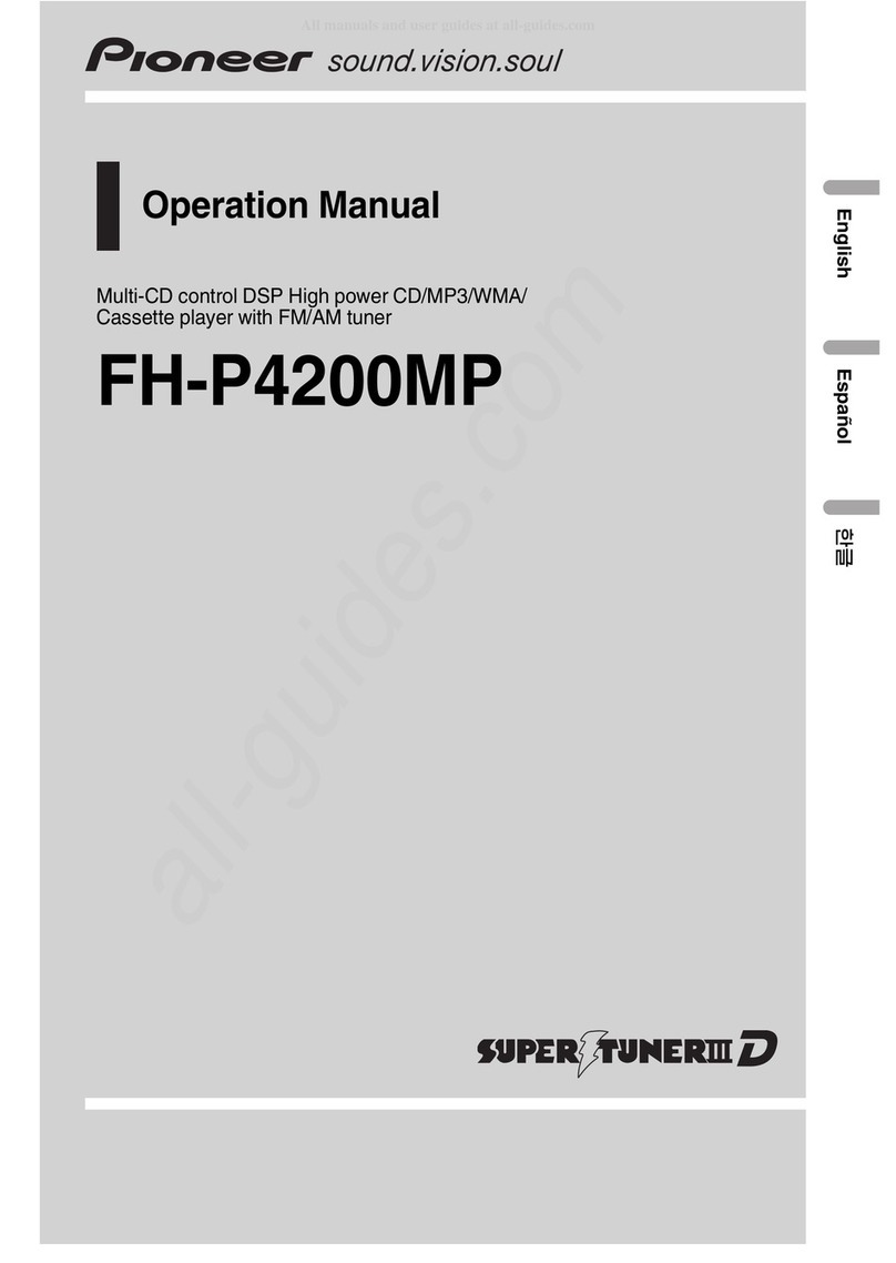 Pioneer SUPER TUNER III D FH-P4200MP User manual