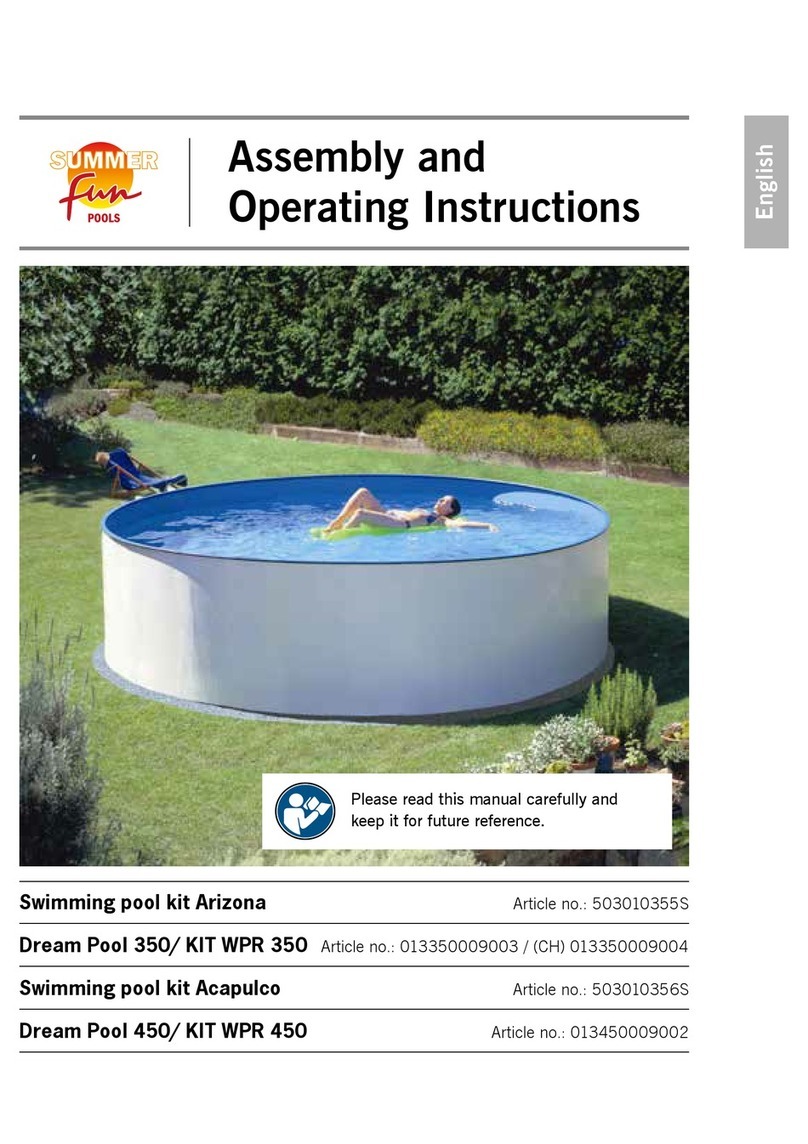 Summer Fun Swimming pool kit Arizona Assembly and operating instructions Summer Fun Swimming pool kit Arizona Assembly and operating instructions