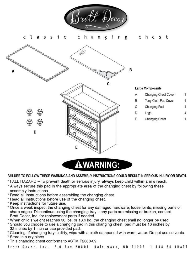 Bratt Decor Classic Changing Chest Assembly instructions