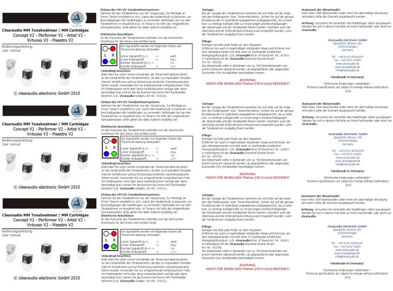 Clearaudio concept V2 User manual