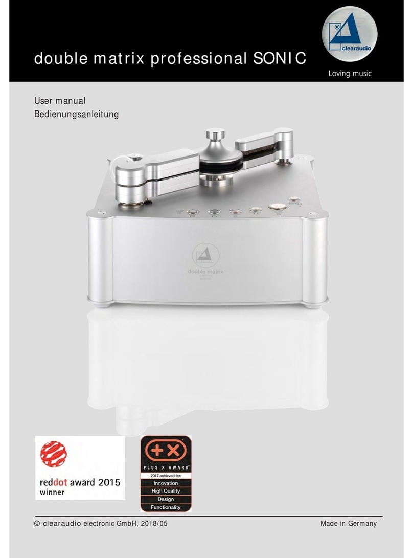 Clearaudio double matrix professional SONIC User manual