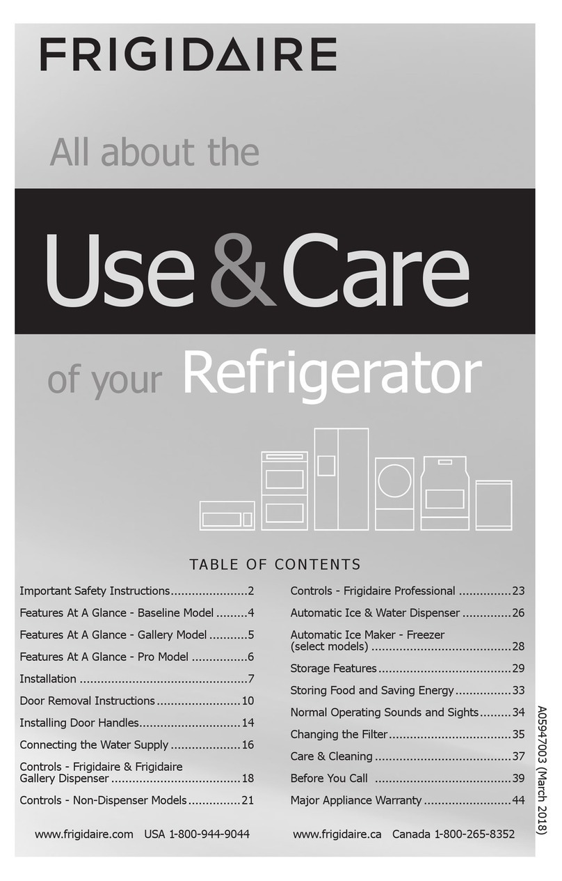 Frigidaire BASELINE Series Owner's manual