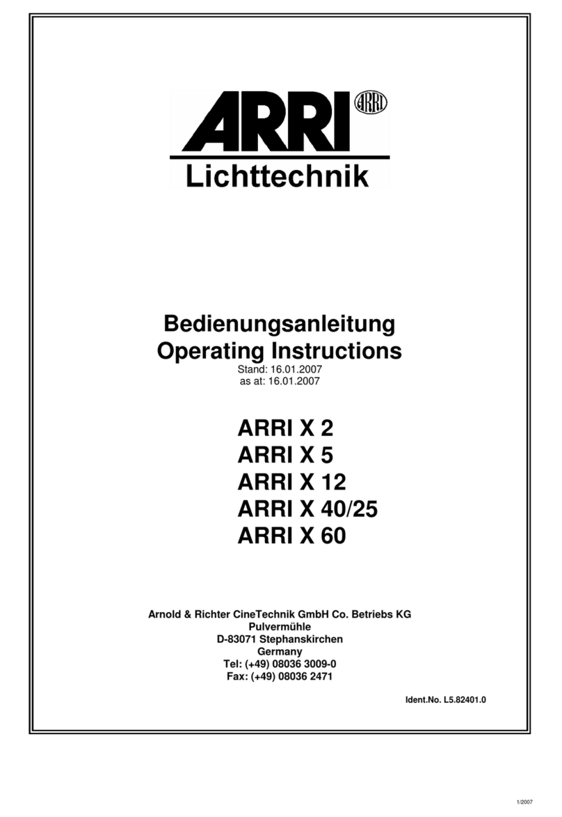 ARRI X 2 operating instructions