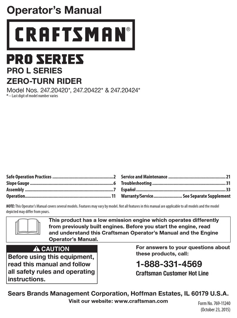 Craftsman PRO series Operator's manual