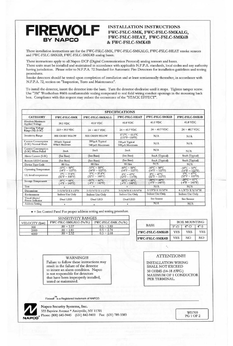 FIREWOLF FWC-FSLC-SMK installation instructions FIREWOLF FWC-FSLC-SMK installation instructions