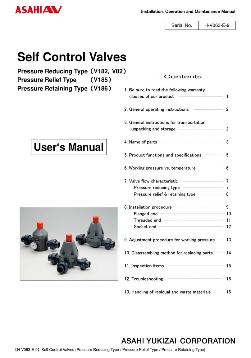 AsahiAV V82 Installation, operation and maintenance manual AsahiAV V82 Installation, operation and maintenance manual