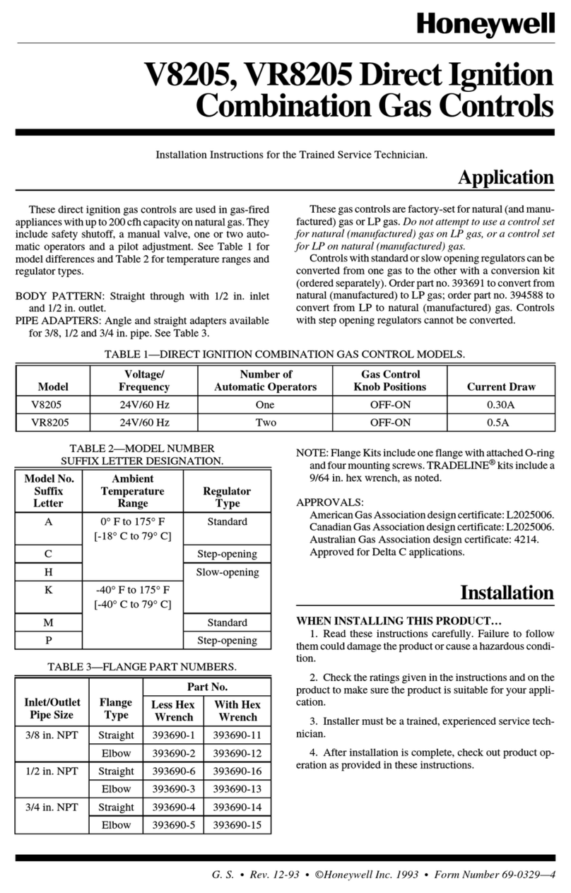 Honeywell VR8205 installation instructions