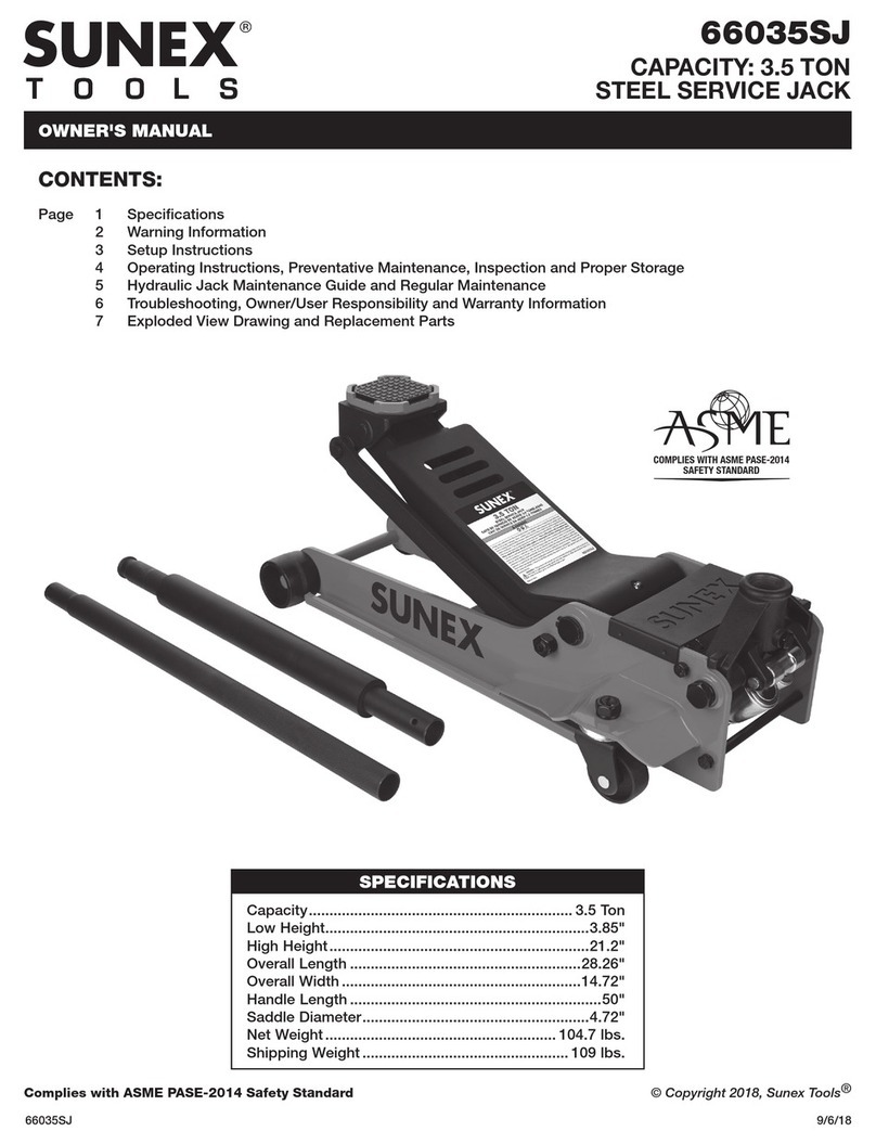 Sunex Tools 66035SJ User manual
