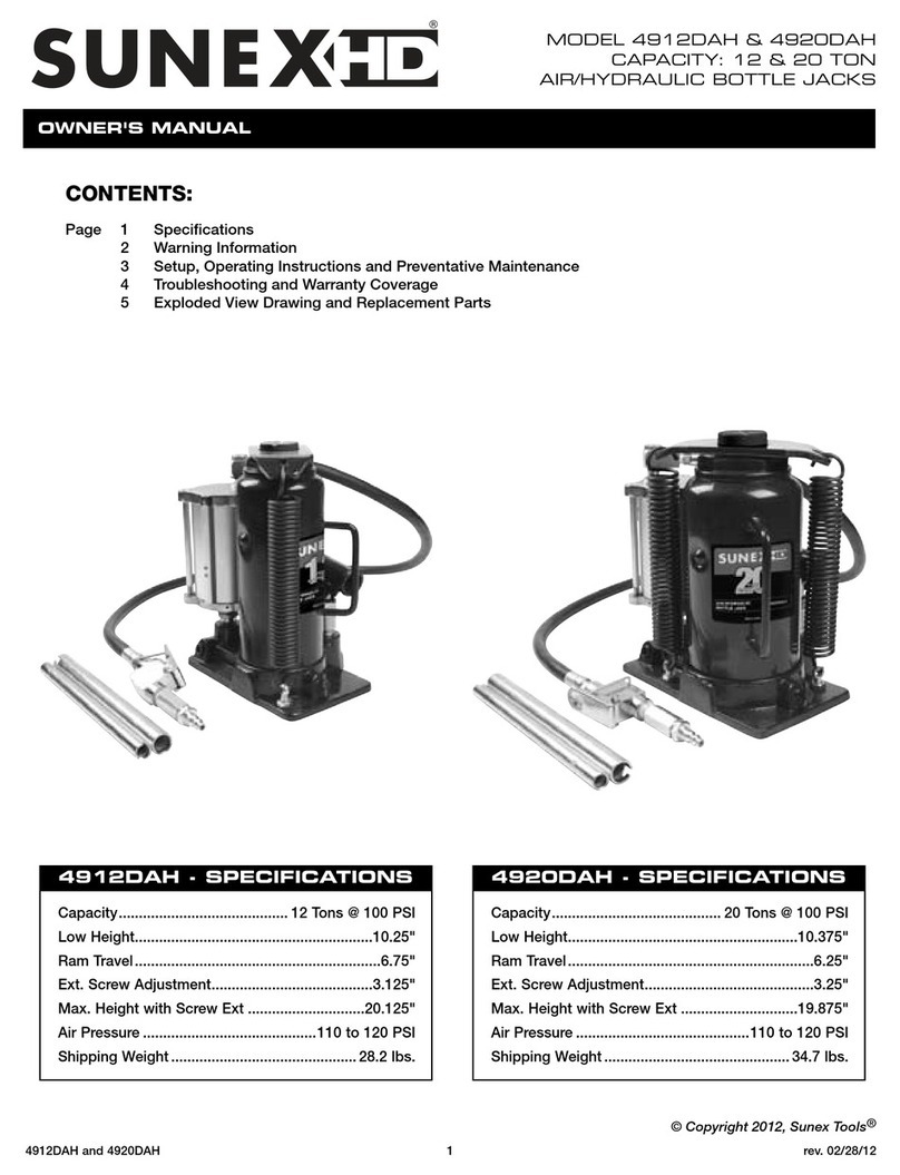 Sunex HD 4912DAH User manual