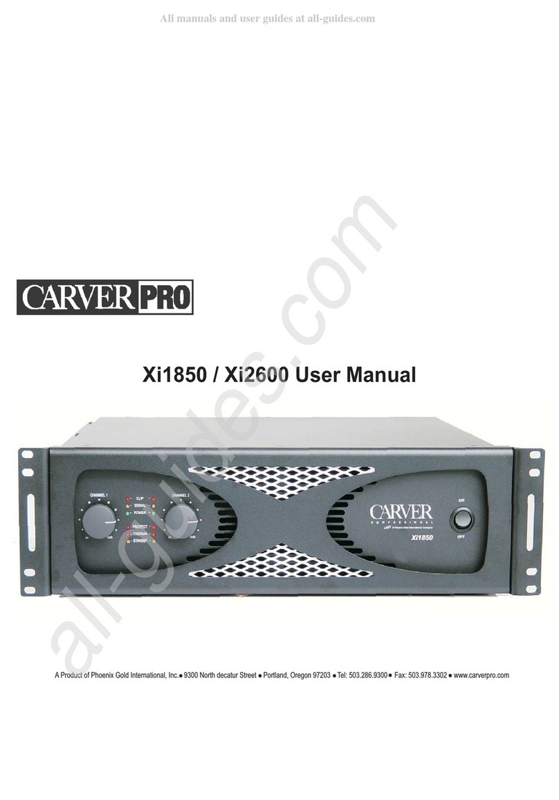 Carver Xi1850 user manual