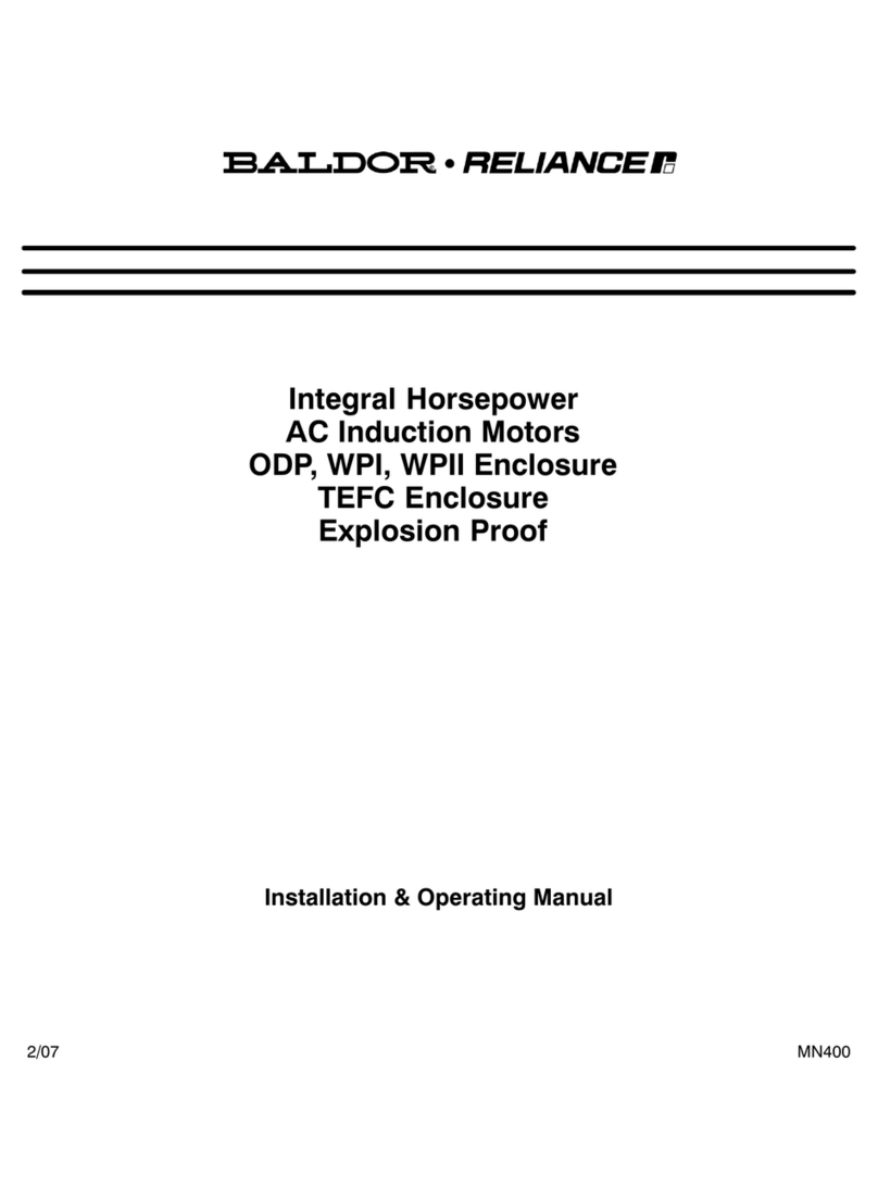 Baldor ODP series Installation & operating manual