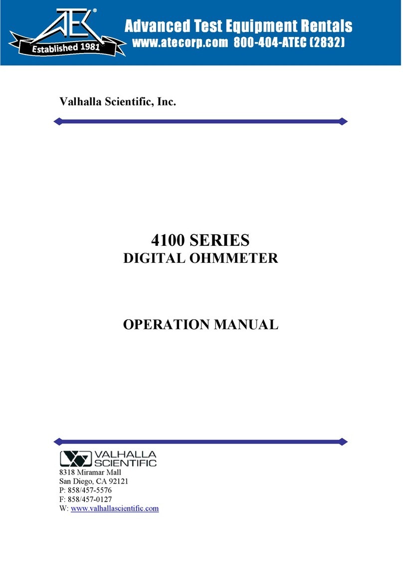 Valhalla 4100 SERIES Operation manual