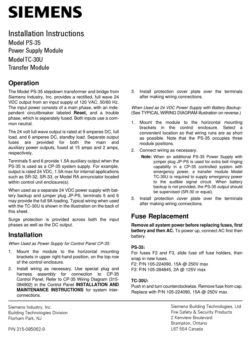 Siemens PS-35 User manual