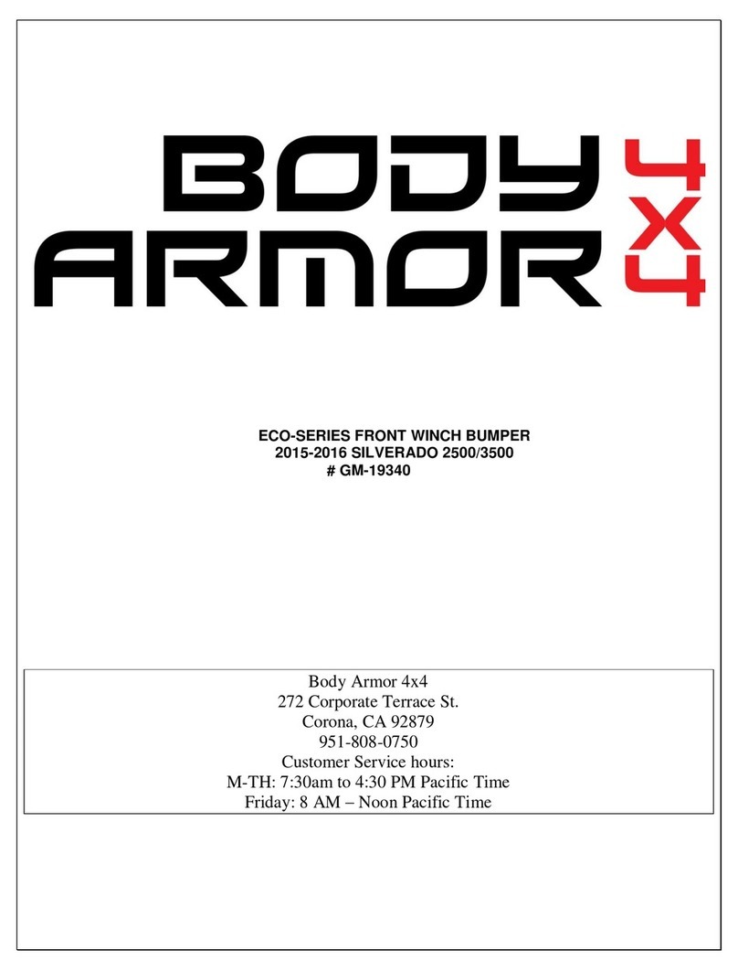 Body Armor 4x4 GM-19340 installation instructions
