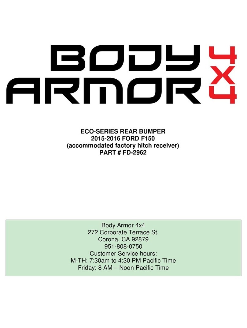 Body Armor 4x4 FD-2962 installation instructions