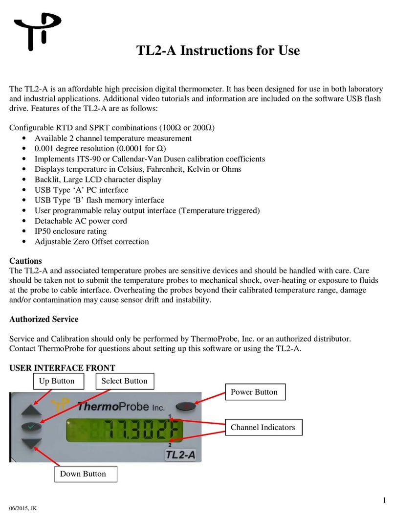 ThermoProbe TL2-A Instructions for use