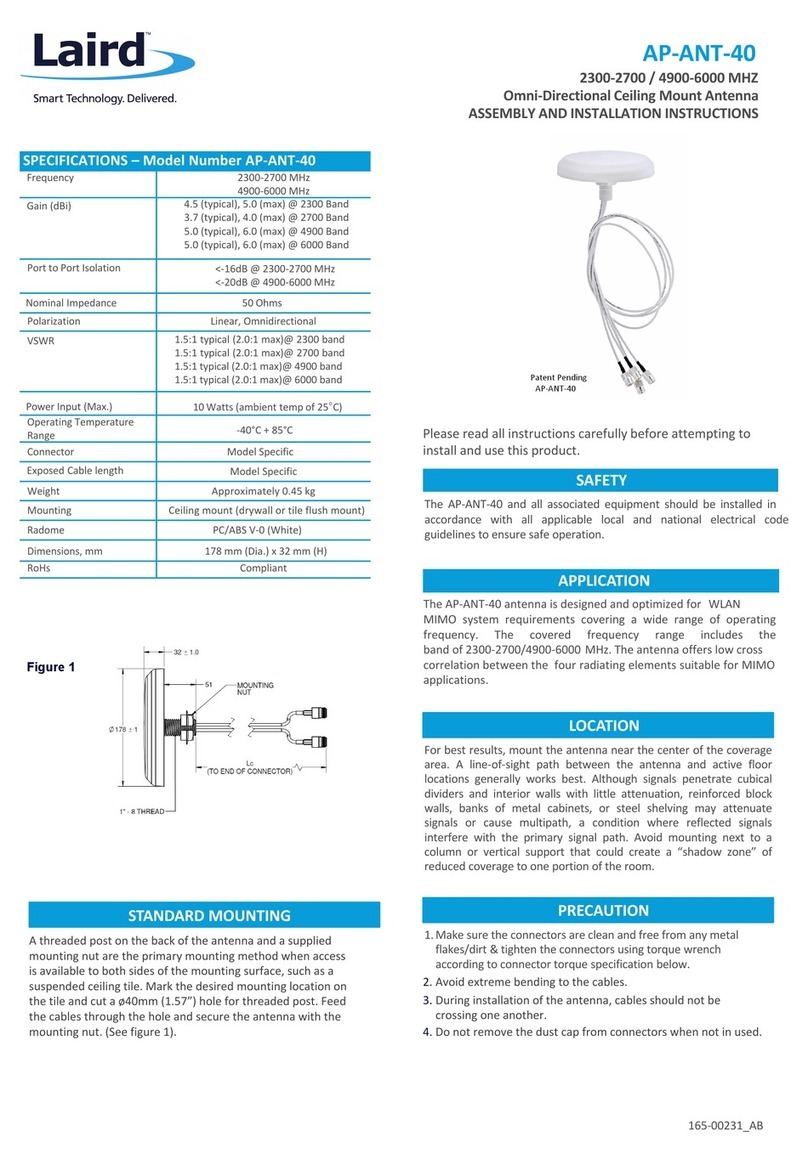 Laird AP-ANT-40 Assembly and installation instructions