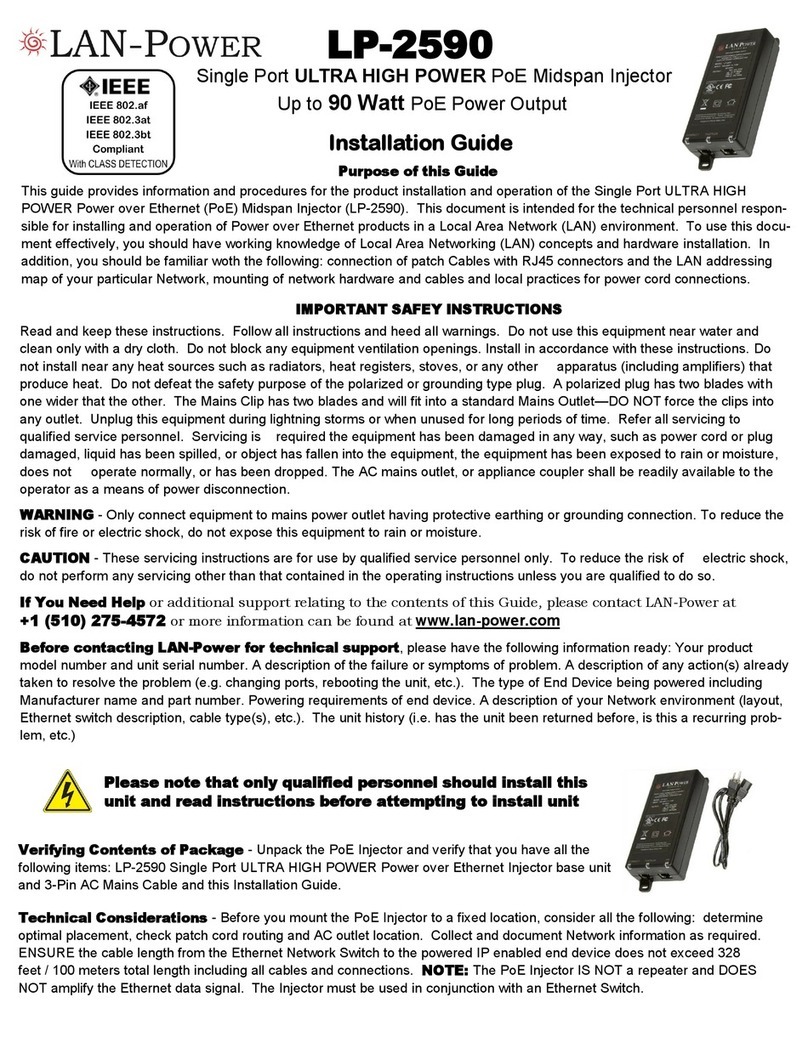 LAN Power LP-2590 installation guide