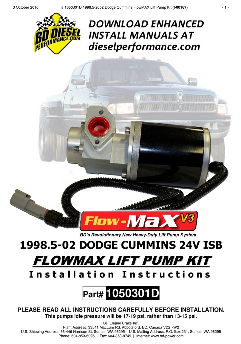 BD Diesel Performance FlowMAX Lift Pump V3 installation instructions