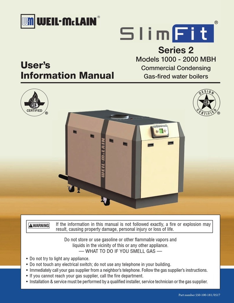 Weil-McLain SlimFit 1000 User's information manual