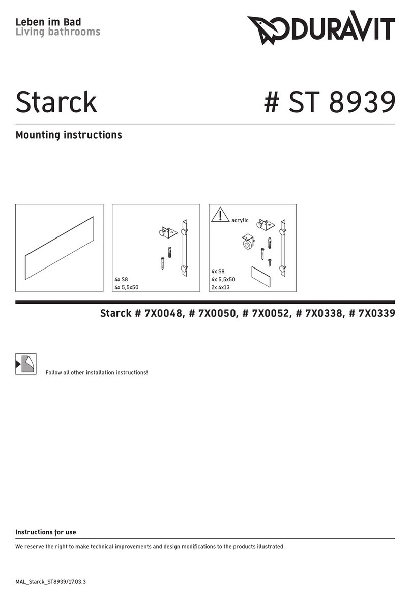 DURAVIT Starck ST 8939 Mounting instructions DURAVIT Starck ST 8939 Mounting instructions