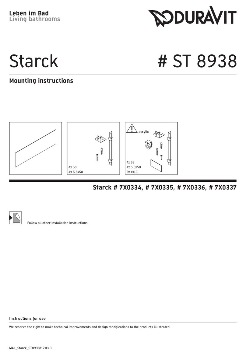 DURAVIT Starck ST 8938 User manual DURAVIT Starck ST 8938 User manual