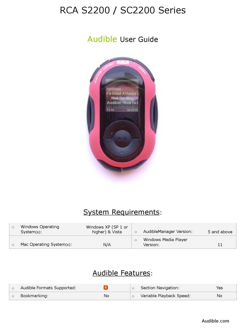 Audible RCA S2200 Series user guide