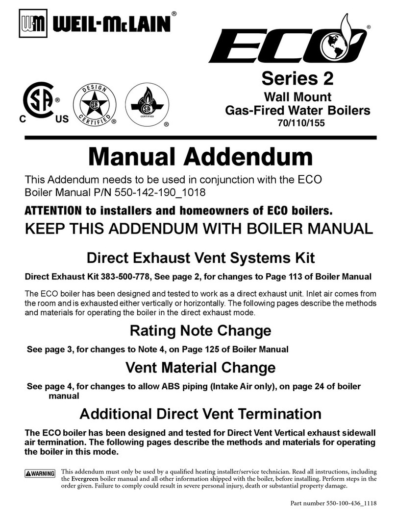 Weil-McLain ECO 70 Manual addendum