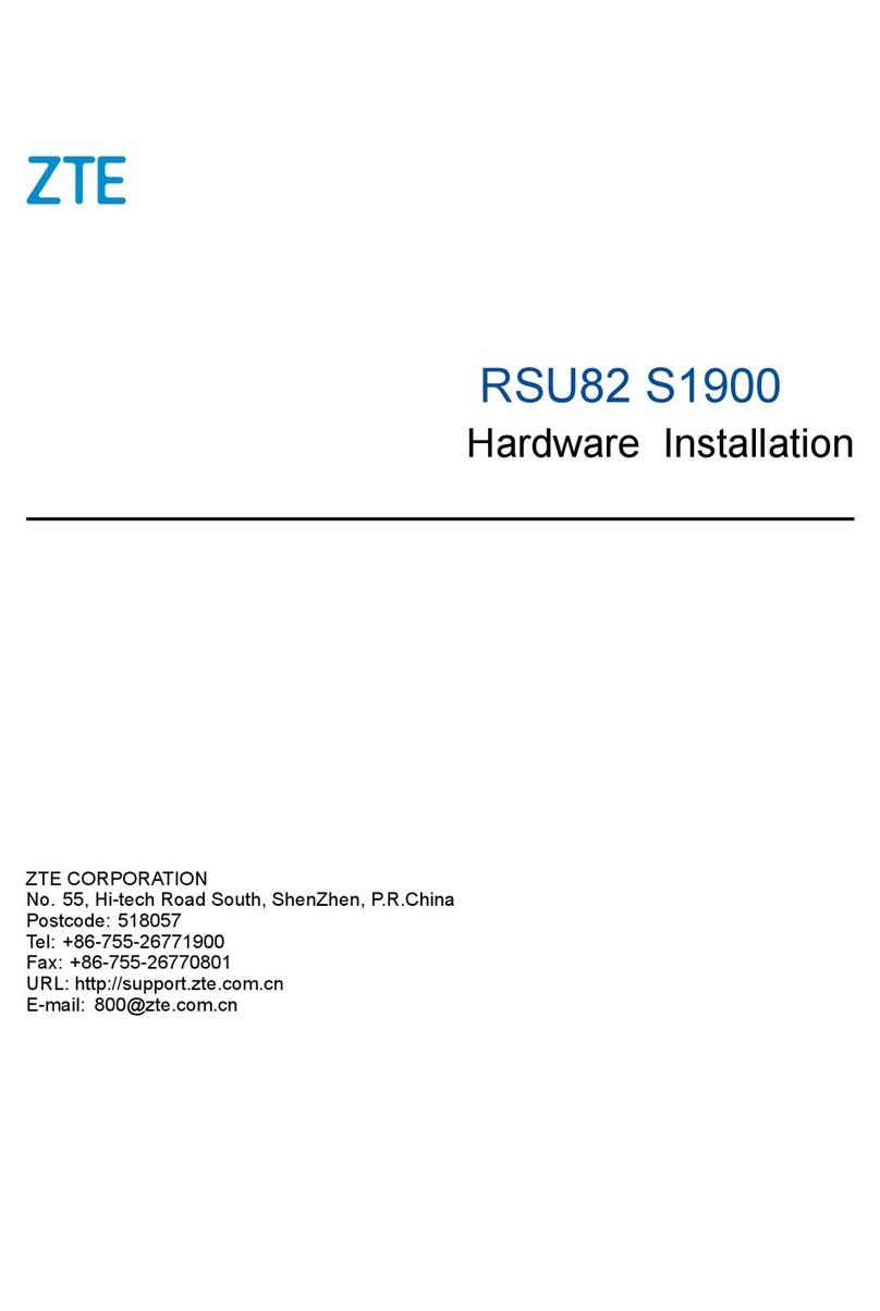 Zte RSU82 S1900 Hardware installation