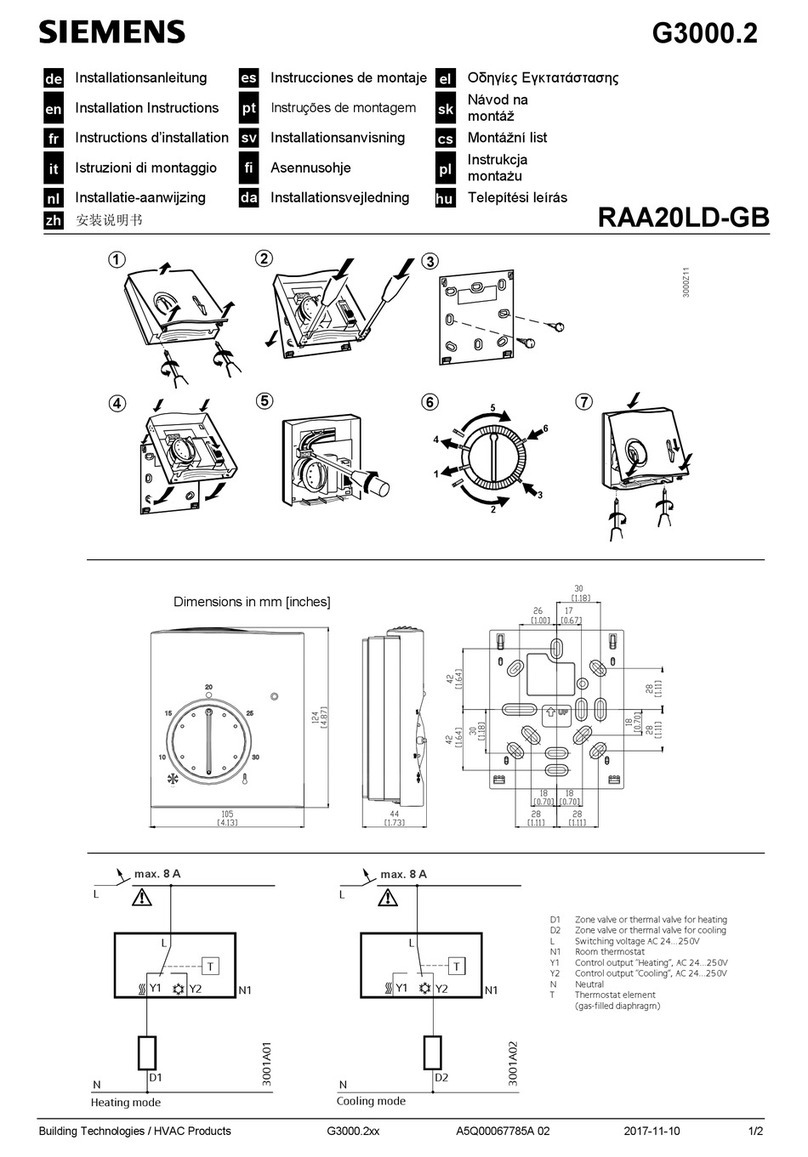 Siemens RAA20LD-GB installation instructions