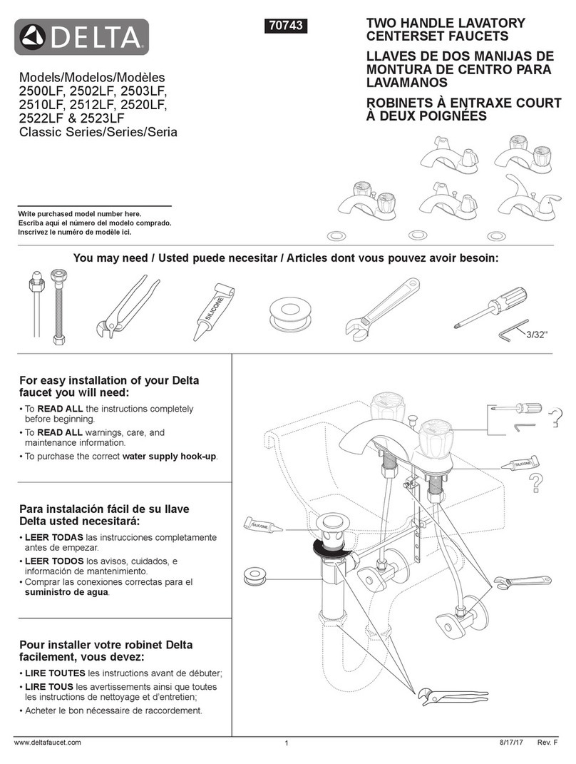 Delta 2500LF installation instructions