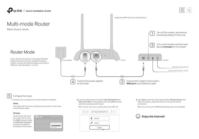 TP-Link TL-WR840N Quick installation guide