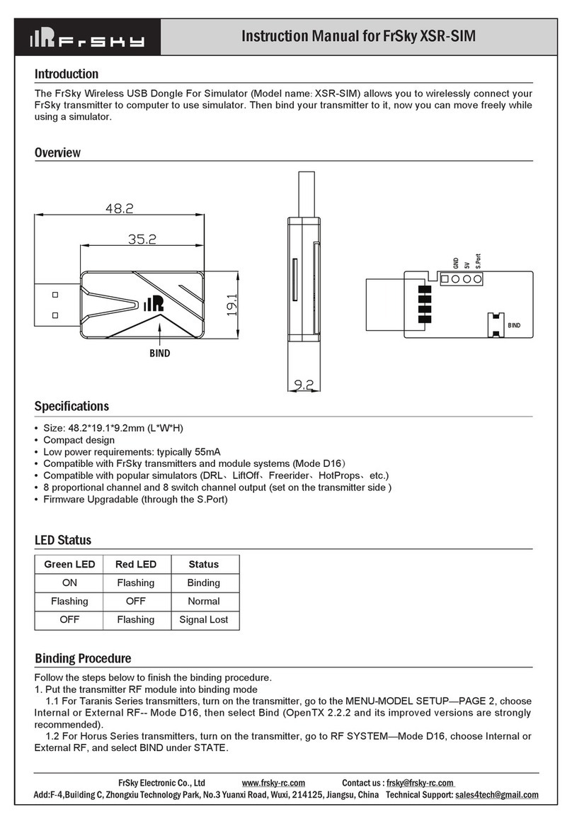 FrSky XSR-SIM instruction manual