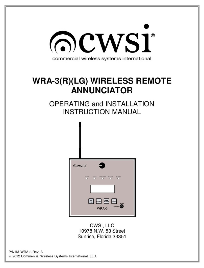 CWSI WRA-3 User manual