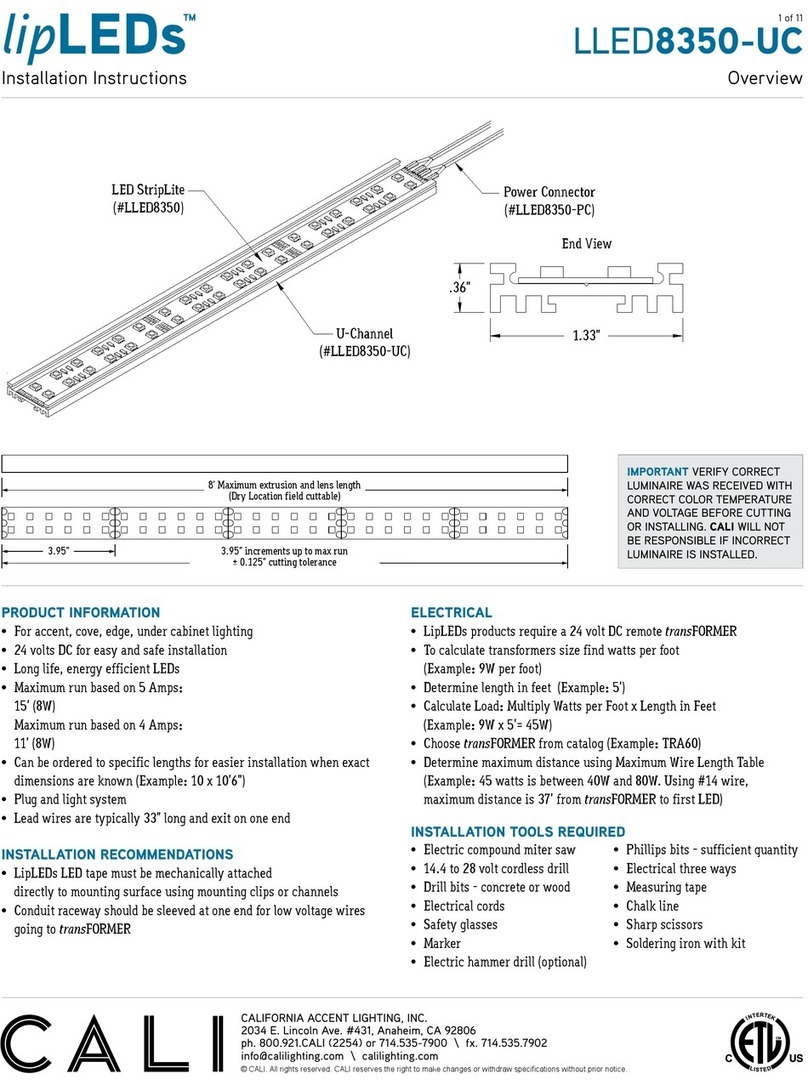 California Accent Lighting lipLEDs LLED8350-UC User manual