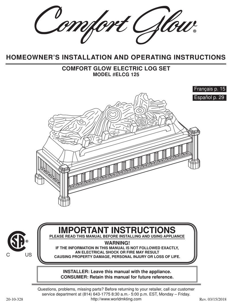 Comfort Glow ELCG 125 Mounting instructions