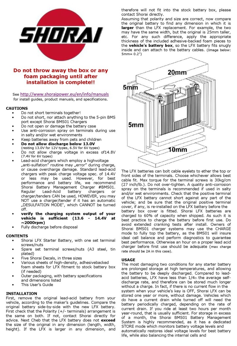 Shorai LFX series user guide