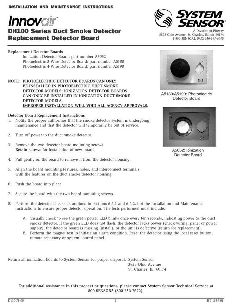 System Sensor DH100 Series User manual