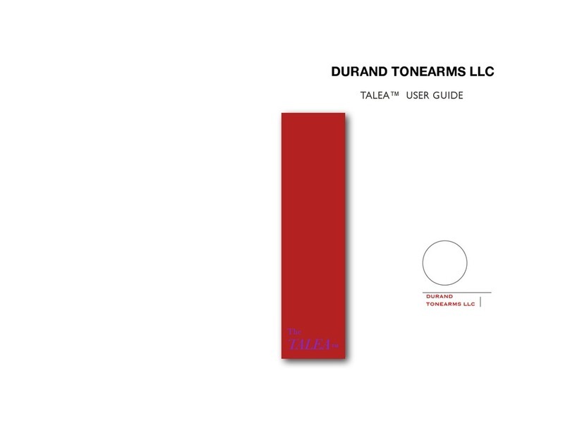Durand Tonearms TALEA user guide