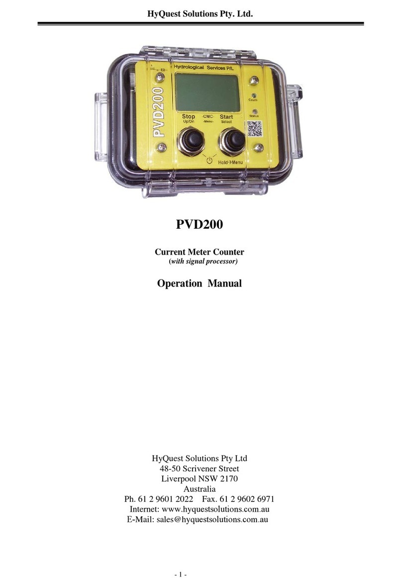 HyQuest Solutions PVD200 Operation manual