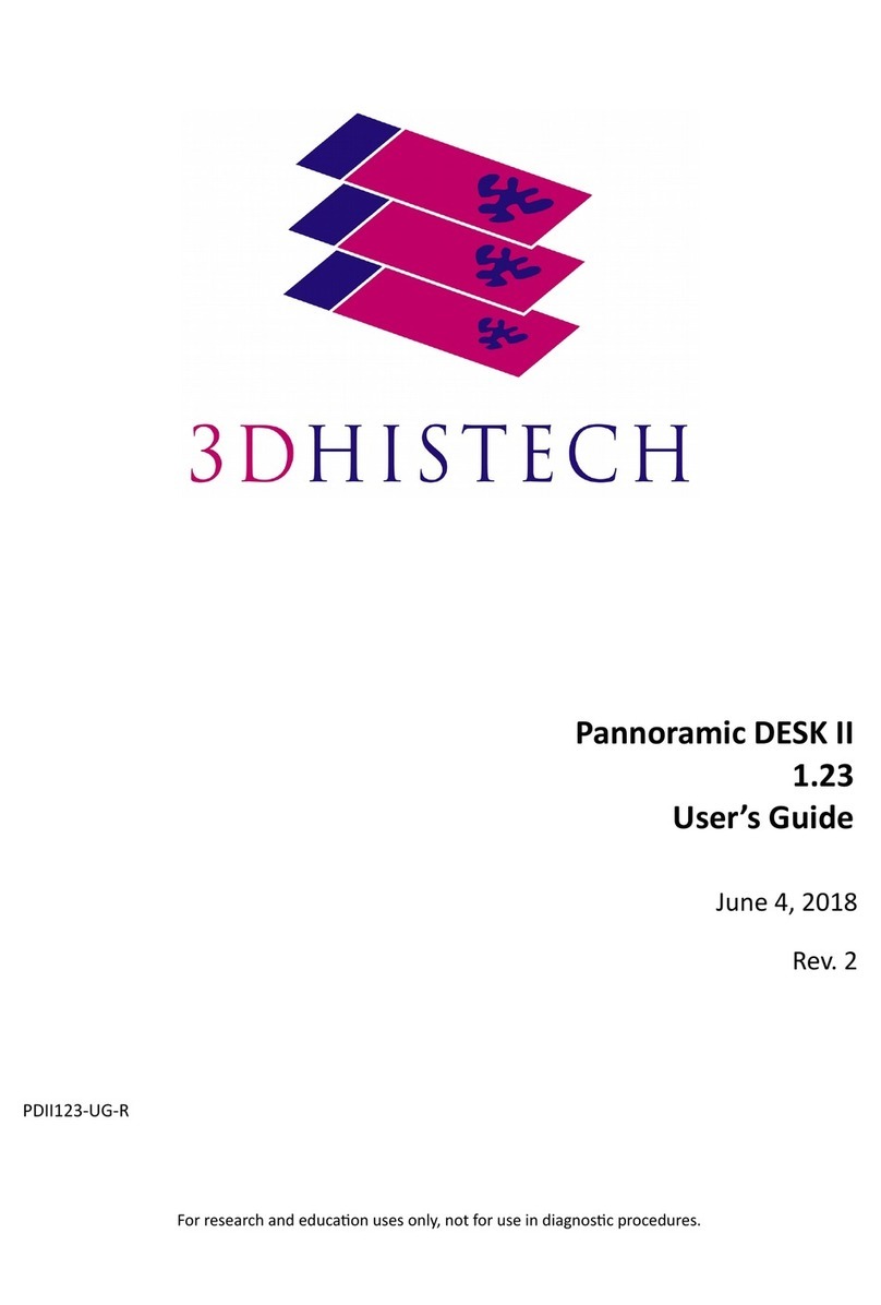 3DHISTECH Ltd. Pannoramic DESK II User manual