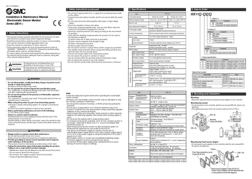 SMC Networks IZE11 Series Instruction Manual